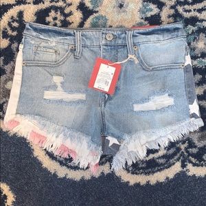Women’s High Rise Short Shorts- Stretch Jean
